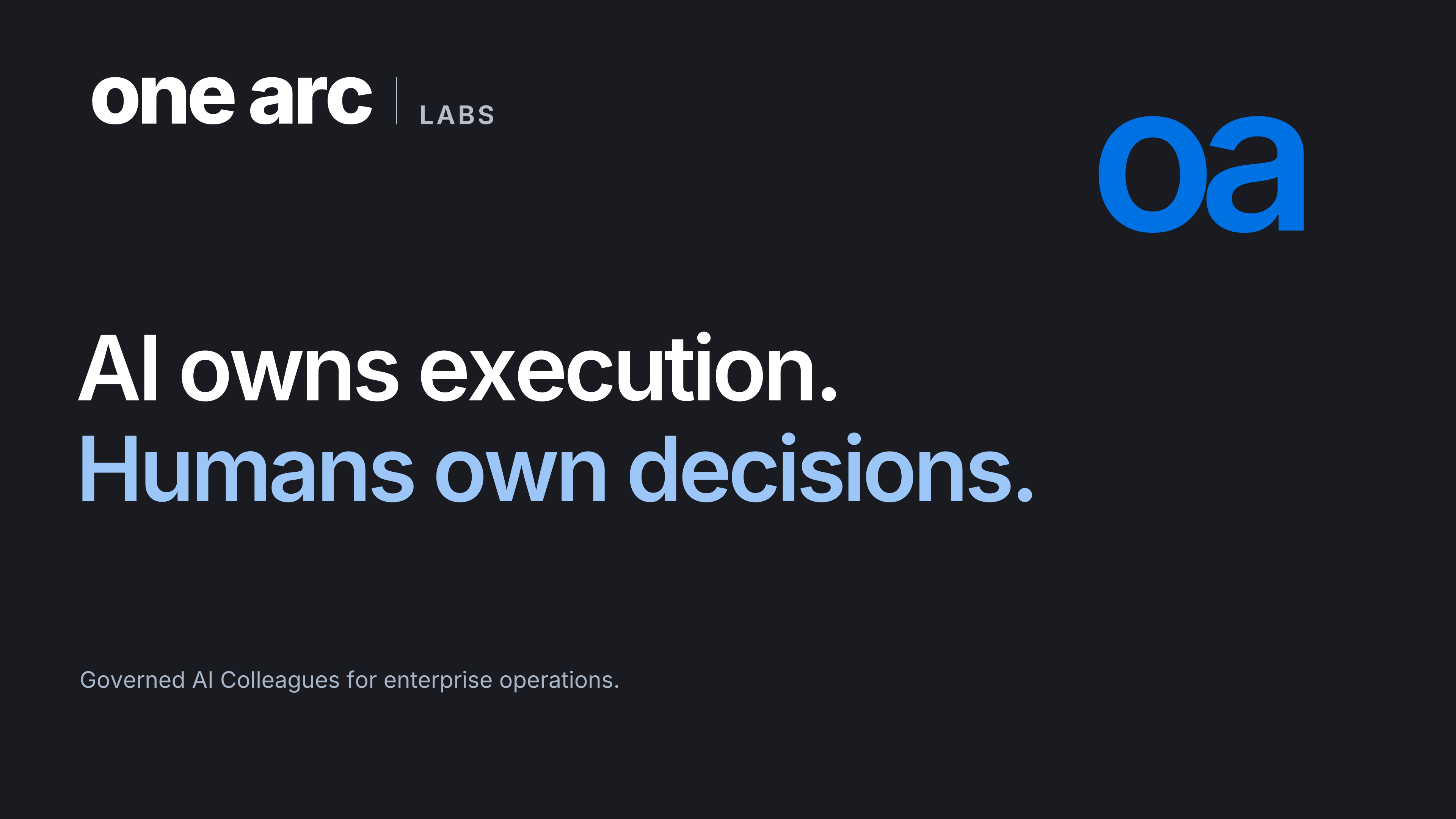 One Arc Labs presentation title